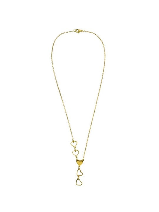 Emily Westwood Collana placcata oro con cuori Celera Gold EWN260623G donna