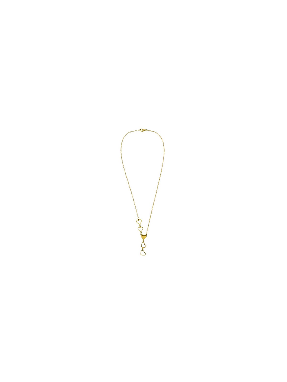 Emily Westwood Collana placcata oro con cuori Celera Gold EWN260623G donna
