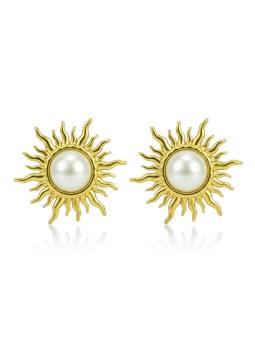 Victoria Walls Orecchini placcati oro Sole con perla Elmora Gold VWE260670G donna