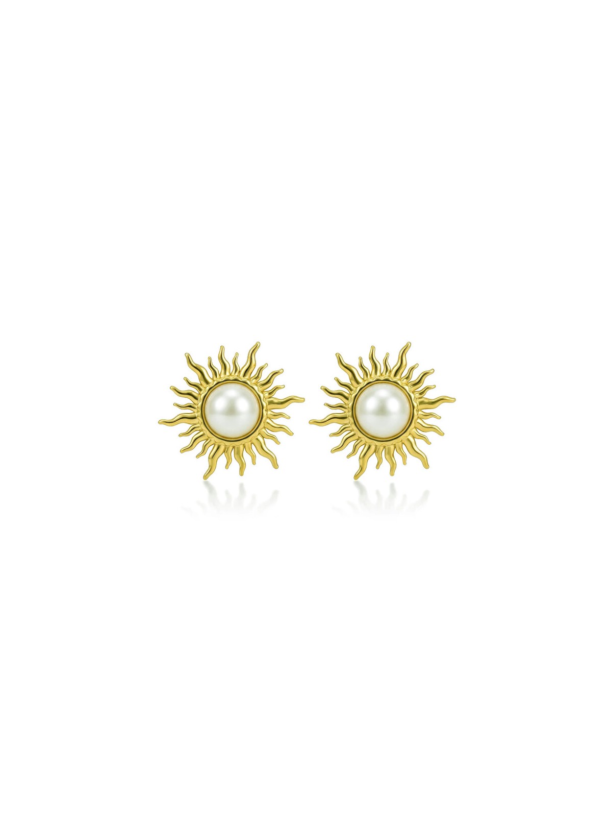 Victoria Walls Orecchini placcati oro Sole con perla Elmora Gold VWE260670G donna