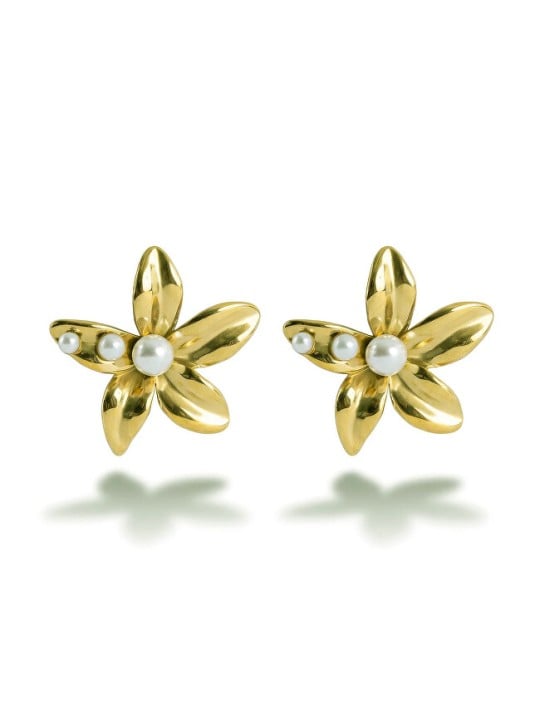 Victoria Walls Orecchini a fiore con perle Virexia Gold VWE260672G donna