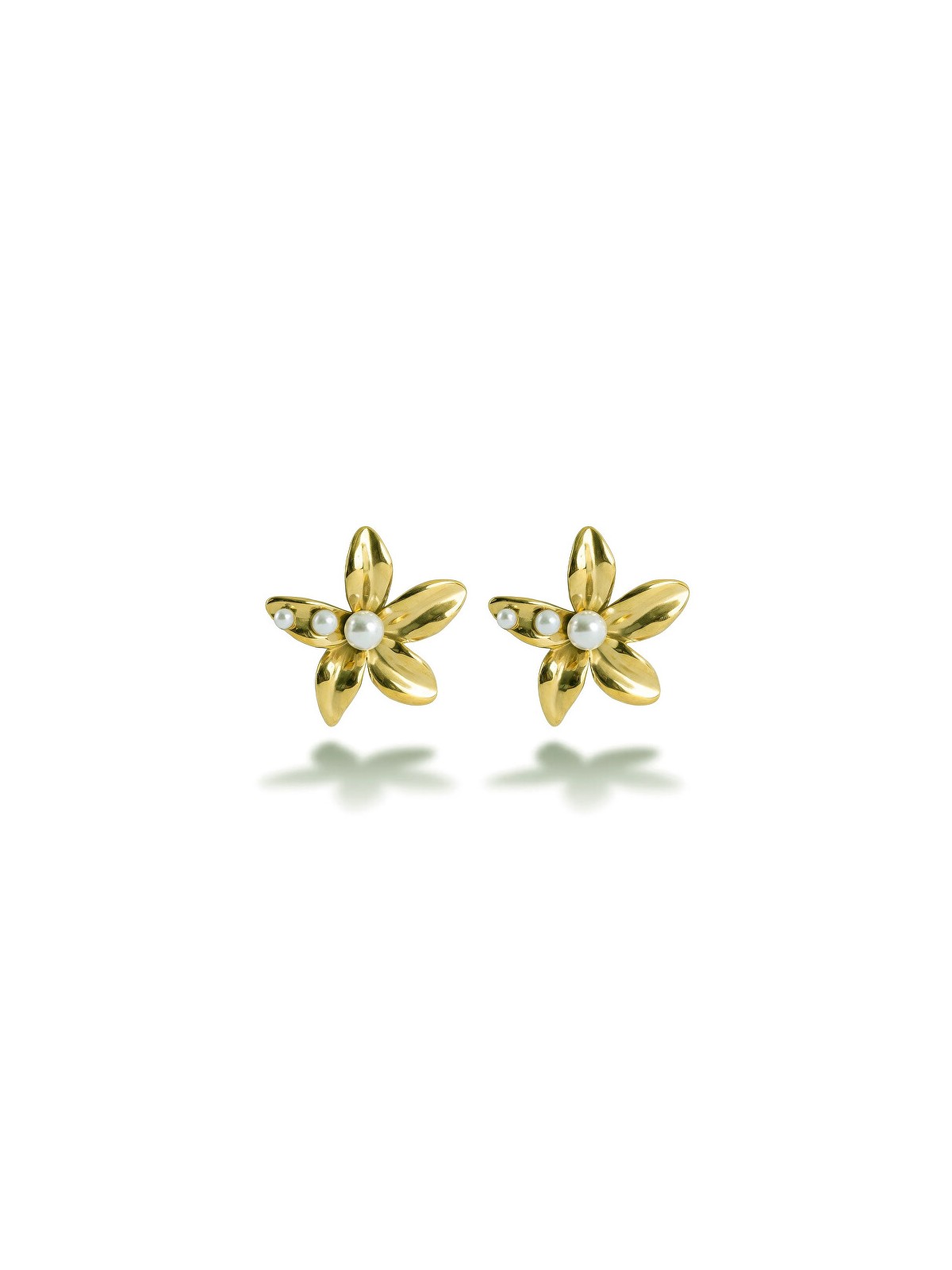 Victoria Walls Orecchini a fiore con perle Virexia Gold VWE260672G donna