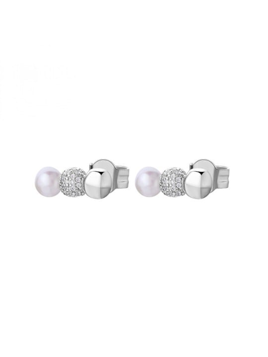 Rosato Orecchini lunghi in argento con zirconi e perle Azzurra RZAZ023 donna