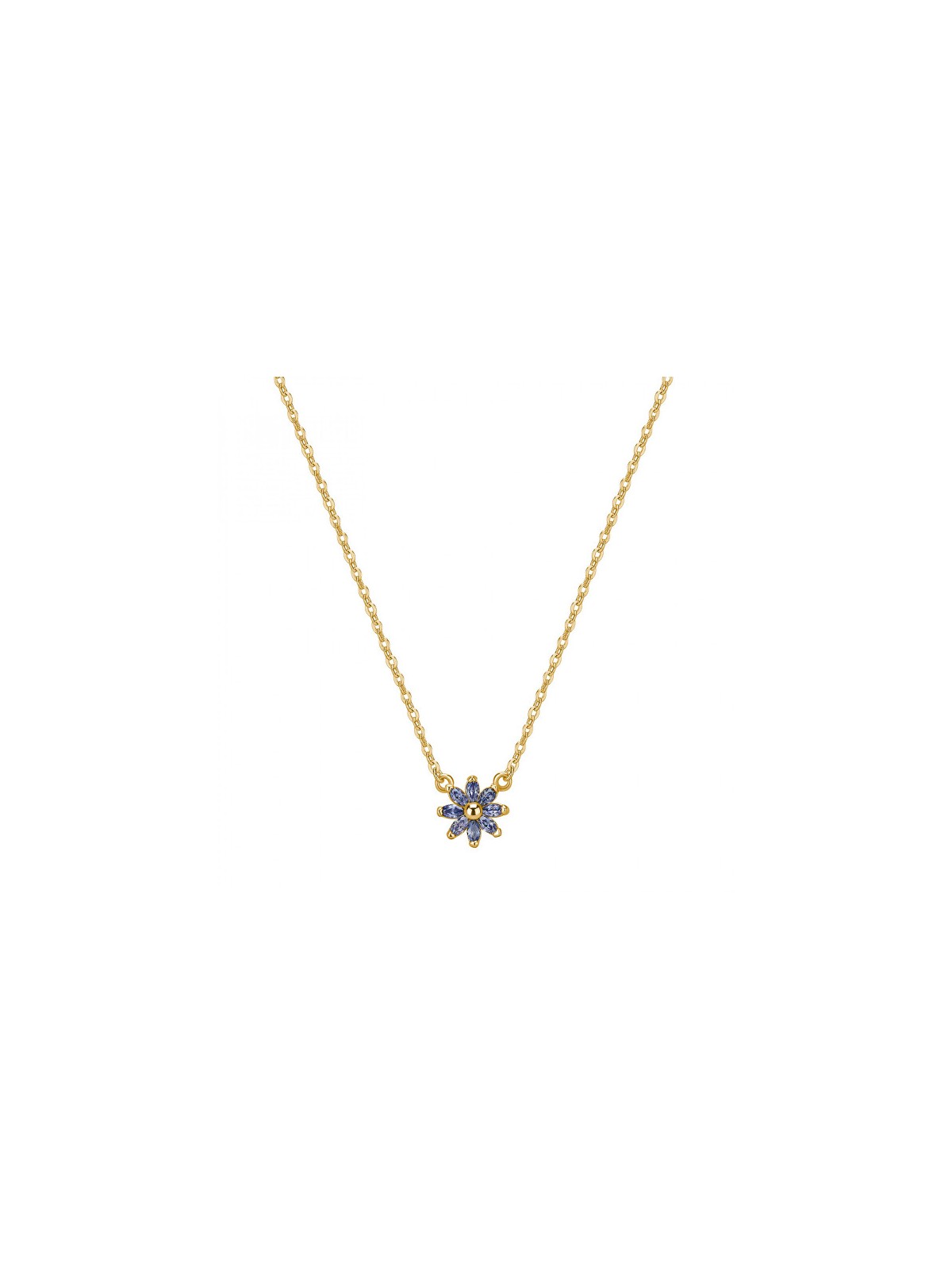 Rosato Incantevole collana a forma di fiore placcata in oro con zirconi Gaia RZGA63 donna
