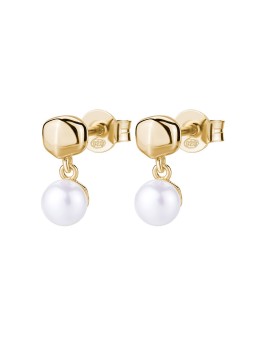 Rosato Orecchini placcati in oro con vera perla Azzurra RZAZ028 donna