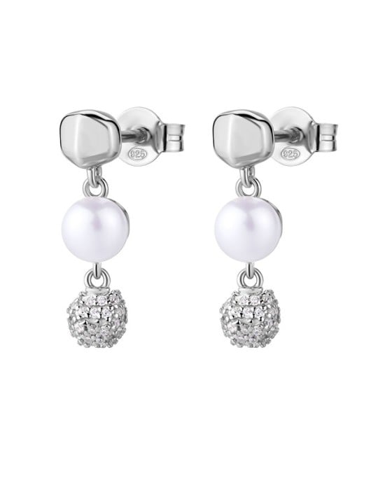 Rosato Orecchini pendenti in argento con vera perla e zirconi Azzurra RZAZ029 donna