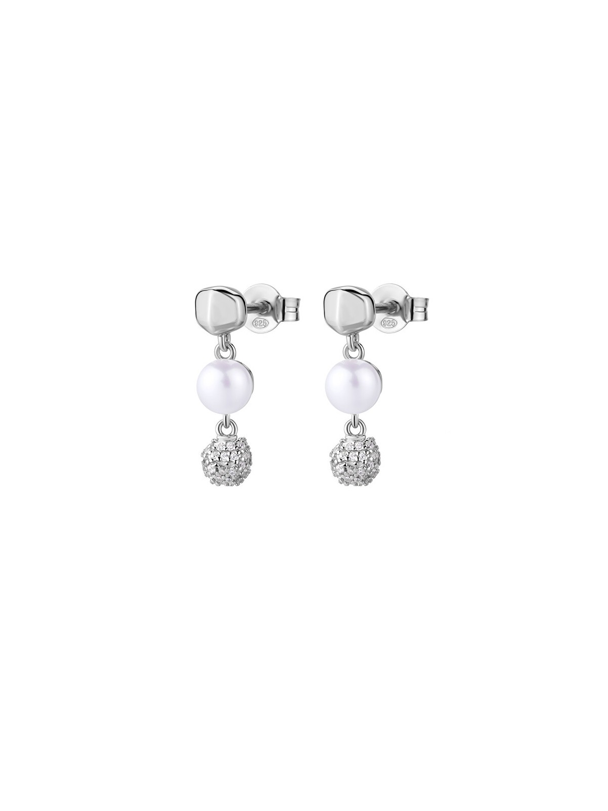 Rosato Orecchini pendenti in argento con vera perla e zirconi Azzurra RZAZ029 donna