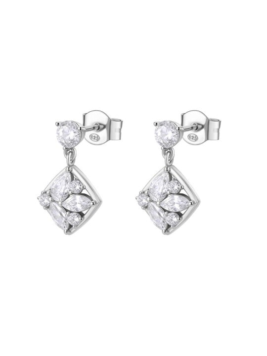 Rosato Orecchini scintillanti in argento con zirconi cubici Gemma RZGE58 donna