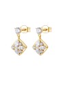 Rosato Splendidi orecchini placcati in oro con zirconi cubici Gemma RZGE59 donna