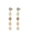 Rosato Orecchini a forma di fiore placcati in oro con zirconi colorati Gaia RZGA77 donna