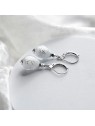 Lampglas Orecchini pendenti Snow Nude in argento sterling ENM6/AG/RHO donna