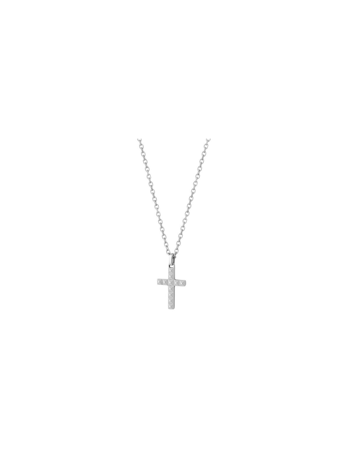 Liu Jo Elegante collana da uomo in acciaio CrossmlJ666 uomo