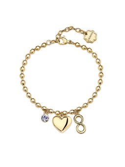 Brosway Bracciale a sfere placcato oro con ciondoli Chakra BHKLE06 donna