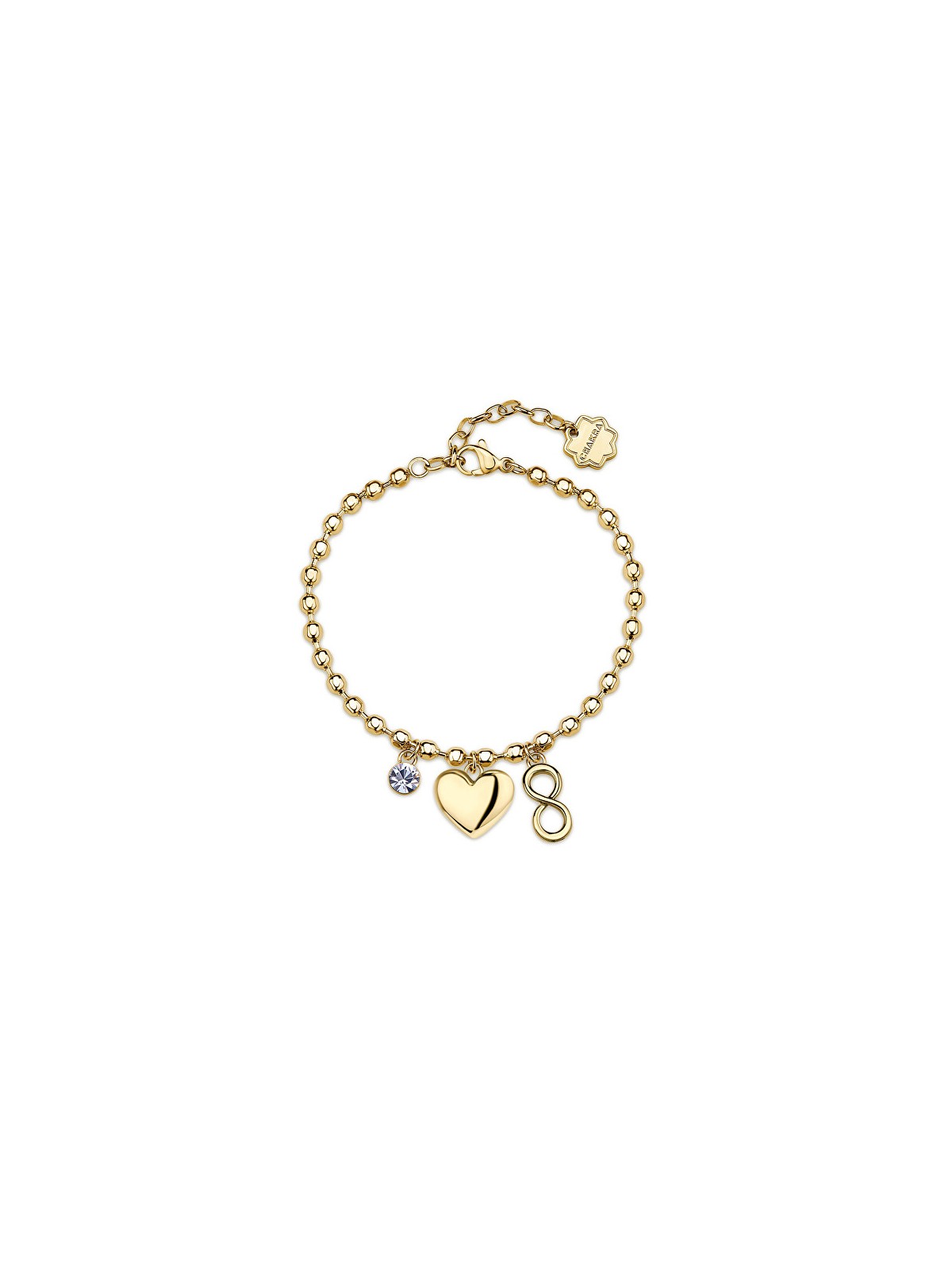 Brosway Bracciale a sfere placcato oro con ciondoli Chakra BHKLE06 donna
