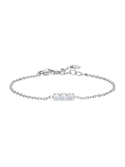 Luca Barra Elegante bracciale in acciaio con cristalli trasparenti BK2806 donna