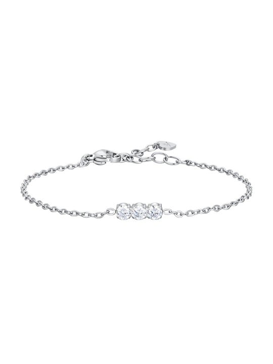 Luca Barra Elegante bracciale in acciaio con cristalli trasparenti BK2806 donna
