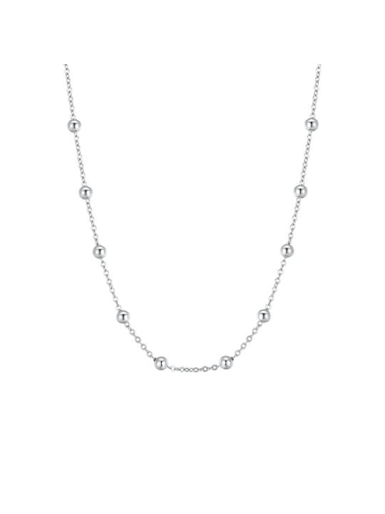 Luca Barra Collana da donna in acciaio con sfere CK2111 donna