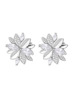 Rosato Orecchini in argento a forma di fiore con zirconi cubici Gaia RZGA56 donna
