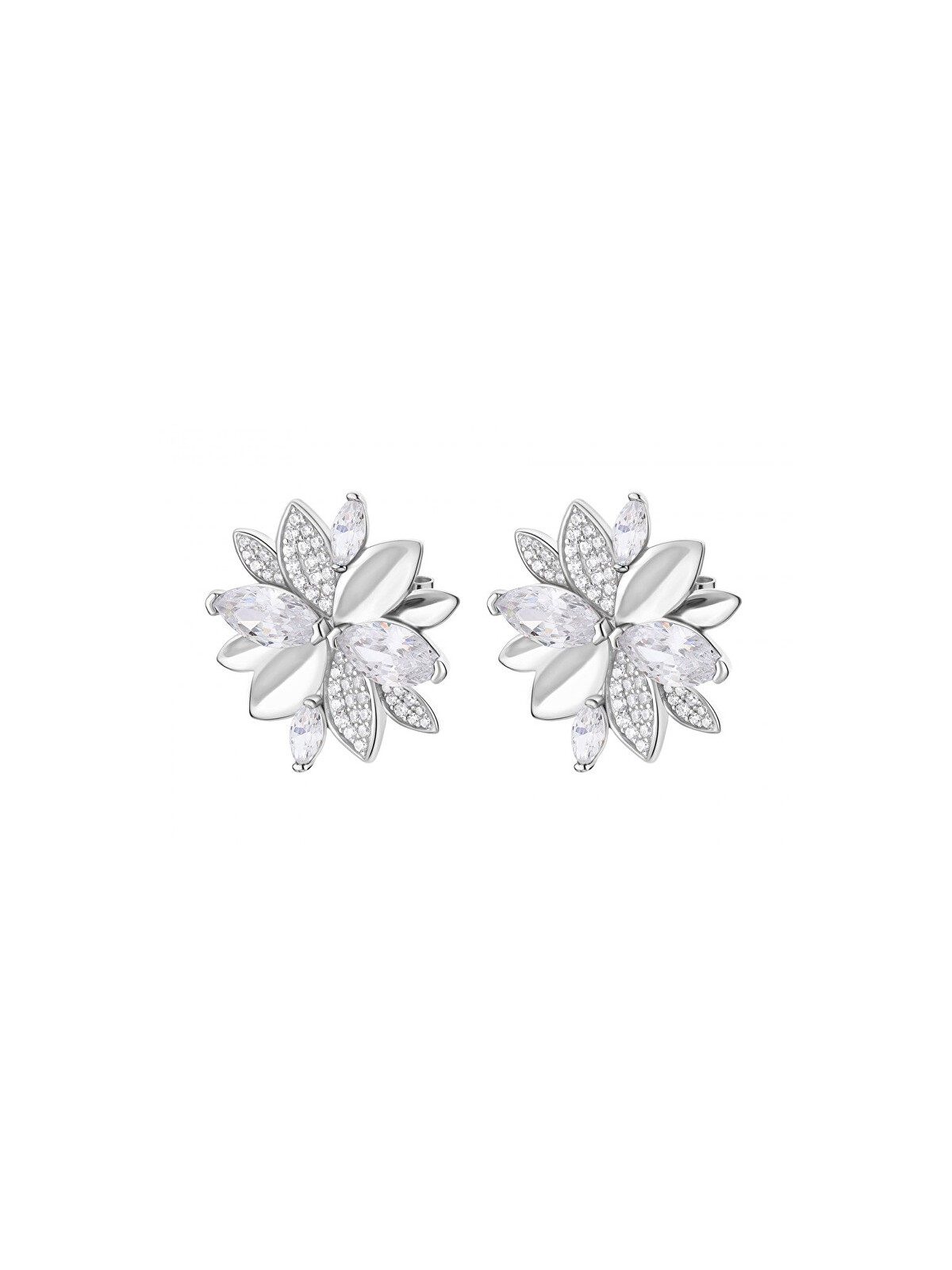 Rosato Orecchini in argento a forma di fiore con zirconi cubici Gaia RZGA56 donna