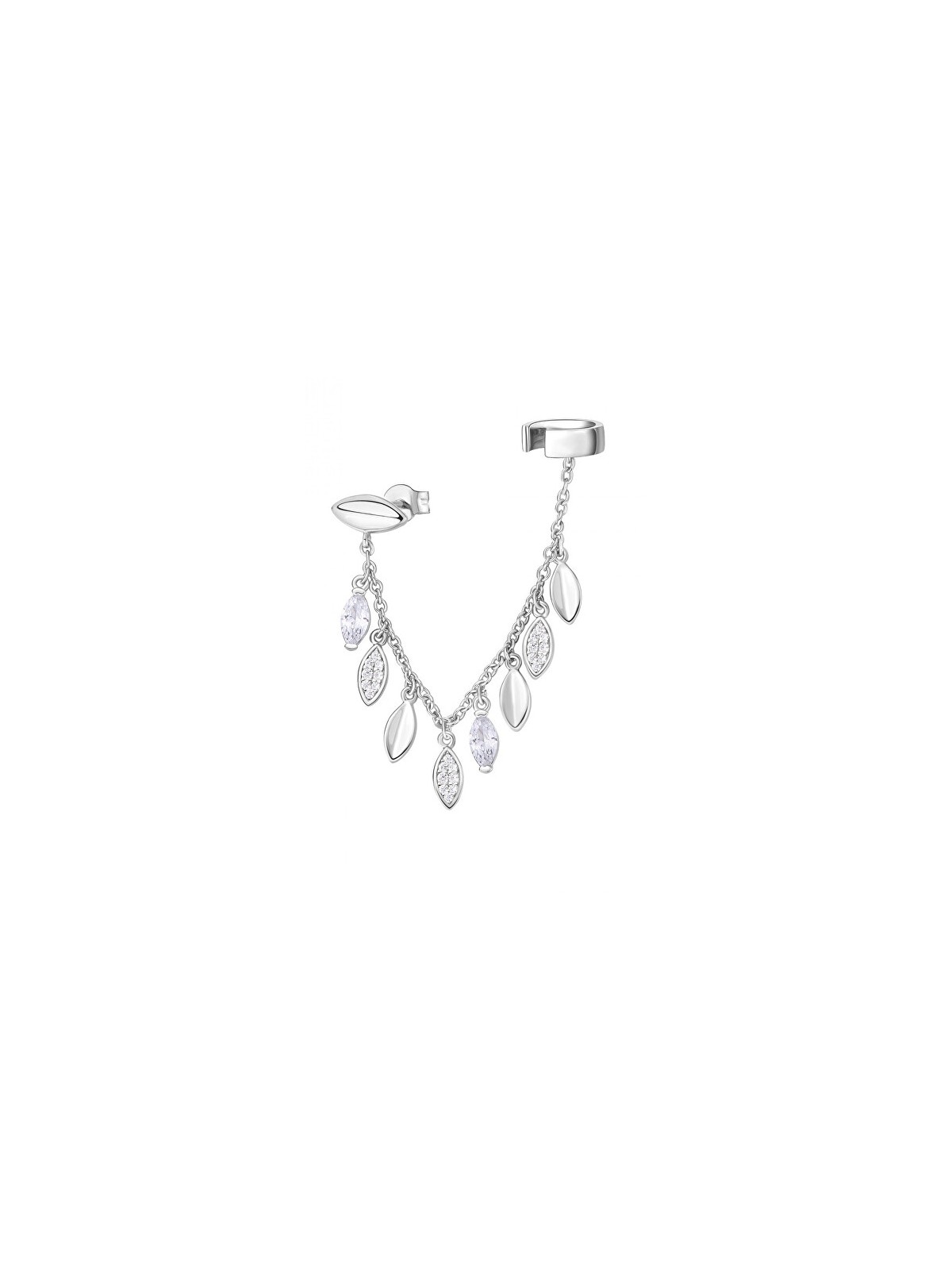 Rosato Elegante orecchino singolo in argento con zirconi Gaia RZGA54 donna
