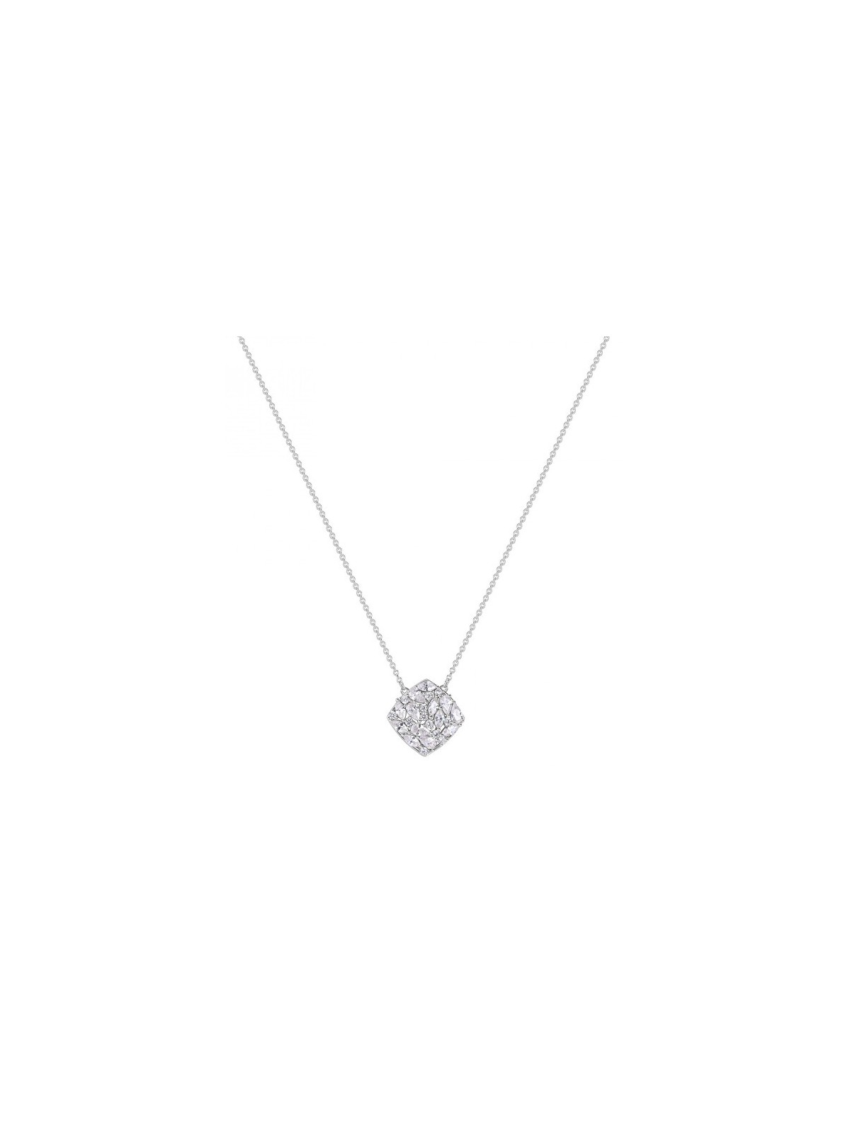 Rosato Collana in argento sterling con zirconi cubici trasparenti Gemma RZGE07 donna