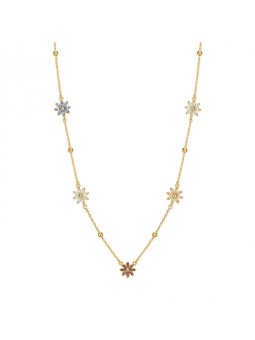 Rosato Collana da donna placcata in oro con zirconi colorati Gaia RZGA66 donna
