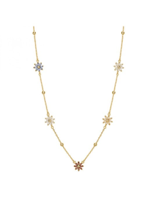 Rosato Collana da donna placcata in oro con zirconi colorati Gaia RZGA66 donna