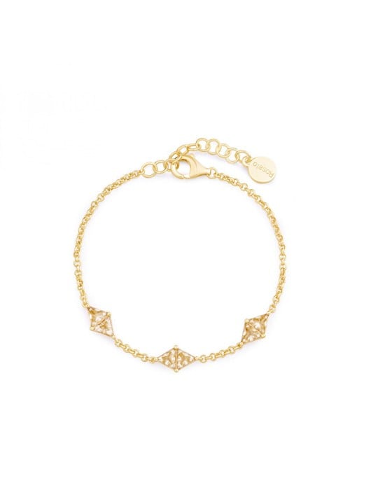 Rosato Bracciale coordinato placcato oro con zirconi cubici Vittoria RZVT12 donna