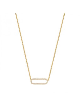 Rosato Incantevole collana placcata in oro con ornamento Bianca RZBI62 donna