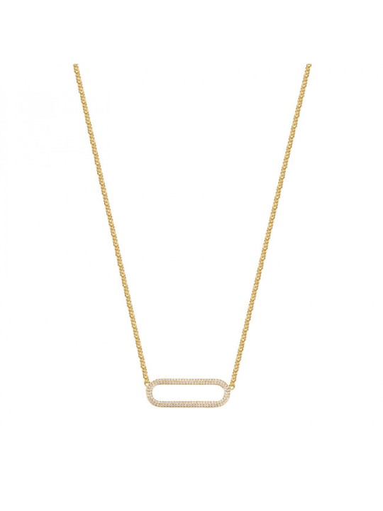 Rosato Incantevole collana placcata in oro con ornamento Bianca RZBI62 donna