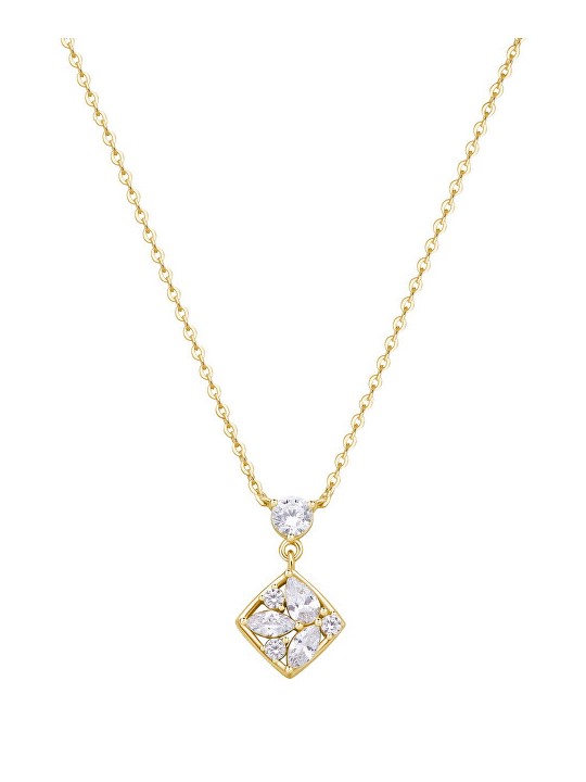 Rosato Lussuosa collana placcata oro con zirconi cubici Gemma RZGE55 donna