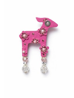 Deers Mini spilla a forma di cerbiatto e tulipano donna