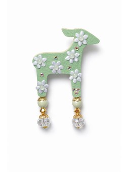 Deers Mini spilla a forma di cerbiatta e giacinto donna