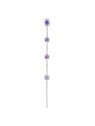 Luca Barra Orecchino a catena singola con cristalli viola OK1541 donna