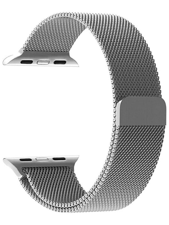 4wrist Fascetta Milan in acciaio per Apple Watch - Argento 42/44/45 mm unisex