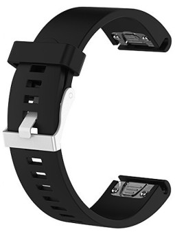 4wrist Cinturino per Garmin Fenix ​​​​5S, 5S Plus, 6S, 6S Pro - Nero unisex