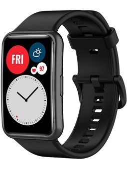 4wrist Cinturino in silicone per Huawei Watch FIT, FIT SE, FIT new - Nero unisex