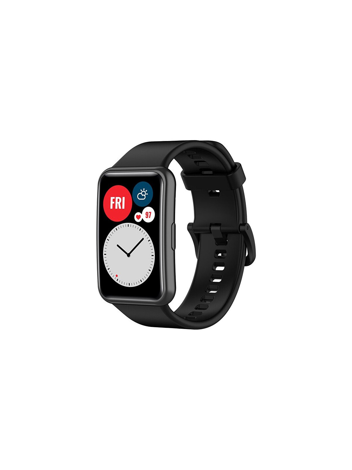 4wrist Cinturino in silicone per Huawei Watch FIT, FIT SE, FIT new - Nero unisex