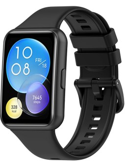 4wrist Cinturino in silicone per Huawei Watch FIT 2 Active - Nero unisex
