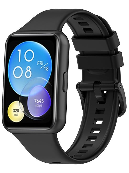 4wrist Cinturino in silicone per Huawei Watch FIT 2 Active - Nero unisex