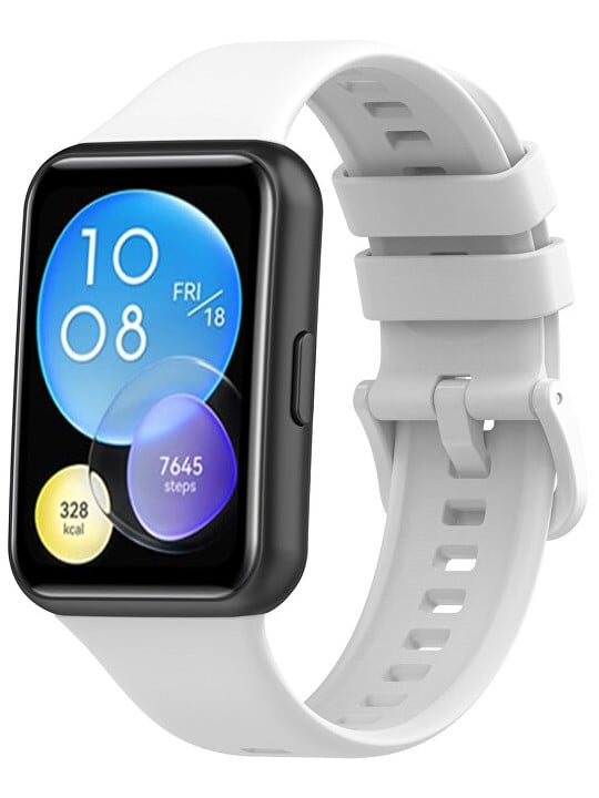 4wrist Cinturino in silicone per Huawei Watch FIT 2 Active - Bianco unisex