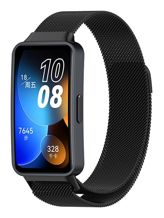 4wrist Cinturino milanese con chiusura magnetica per Huawei Watch 10, 9, 8 - Nero unisex