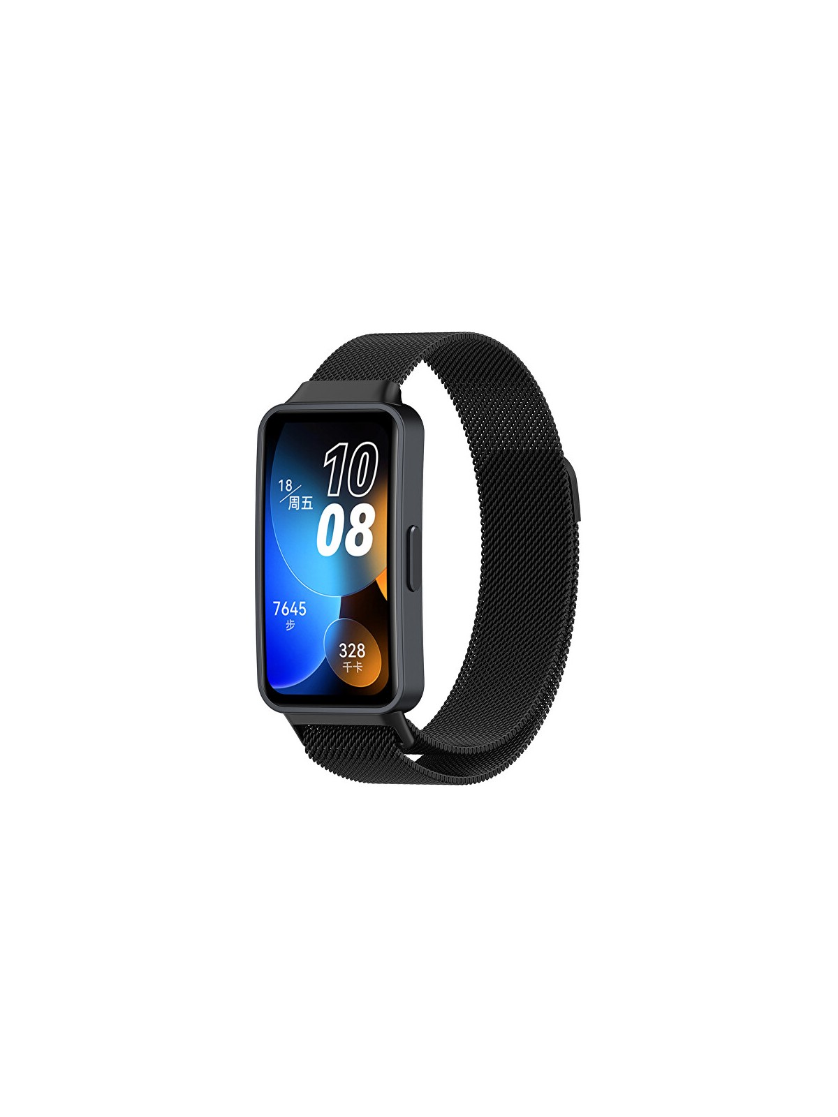 4wrist Cinturino milanese con chiusura magnetica per Huawei Watch 10, 9, 8 - Nero unisex