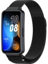 4wrist Cinturino milanese con chiusura magnetica per Huawei Watch 10, 9, 8 - Nero unisex
