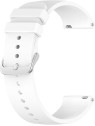 4wrist Cinturino universale in silicone con fibbia argentata 20 mm - Bianco unisex