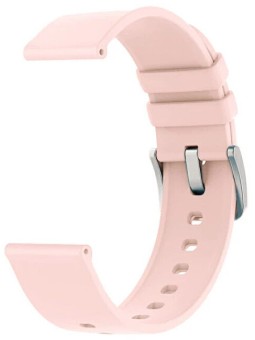 4wrist Cinturino universale in silicone con fibbia argentata da 22 mm - Rosa donna