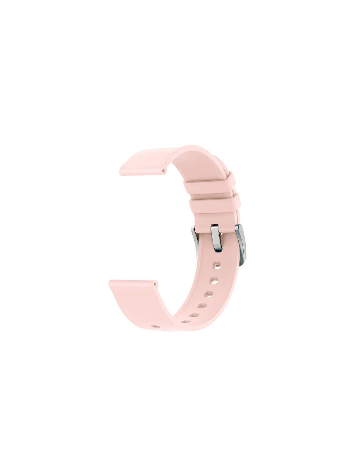 4wrist Cinturino universale in silicone con fibbia argentata da 22 mm - Rosa donna