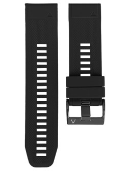 4wrist Cinturino in silicone per Garmin Fenix 7X/Fenix 6X/Fenix 5X Plus/Fenix 3 - 26 mm - Nero unisex