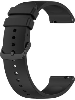 4wrist Cinturino universale in silicone con fibbia nera 22 mm - Nero unisex