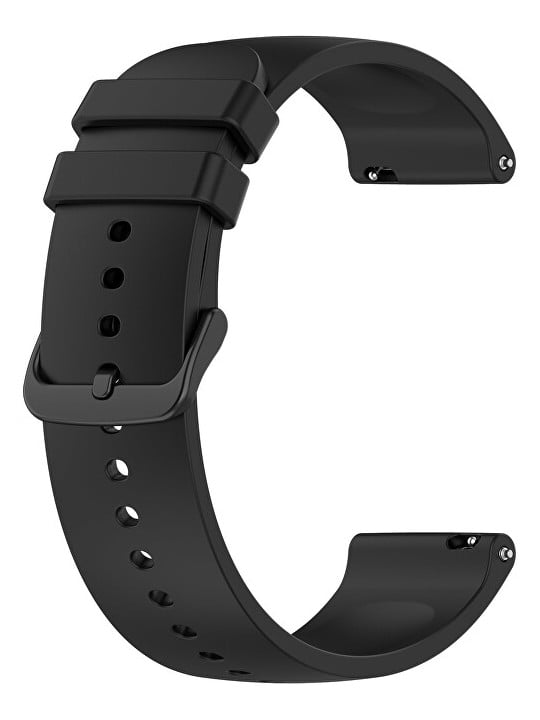 4wrist Cinturino universale in silicone con fibbia nera 22 mm - Nero unisex